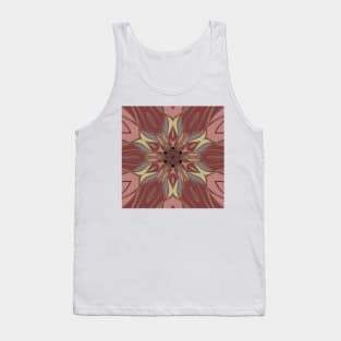 Cartoon Mandala Flower Pink and Yellow Tank Top